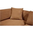 Meridian Furniture 9-Piece Saddle Corduroy Performance Fabric Modular Sectional