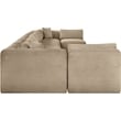 Meridian Furniture 9-Piece Taupe Corduroy Performance Fabric Modular Sectional