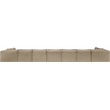 Meridian Furniture 9-Piece Taupe Corduroy Performance Fabric Modular Sectional