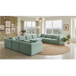 Meridian Furniture 9-Piece Mint Corduroy Performance Fabric Modular Sectional