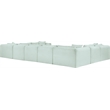 Meridian Furniture 9-Piece Mint Corduroy Performance Fabric Modular Sectional