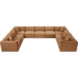 Meridian Furniture 9-Piece Saddle Corduroy Performance Fabric Modular Sectional