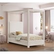 Meridian Furniture Emerson Cream Linen Textured Fabric Twin Bed