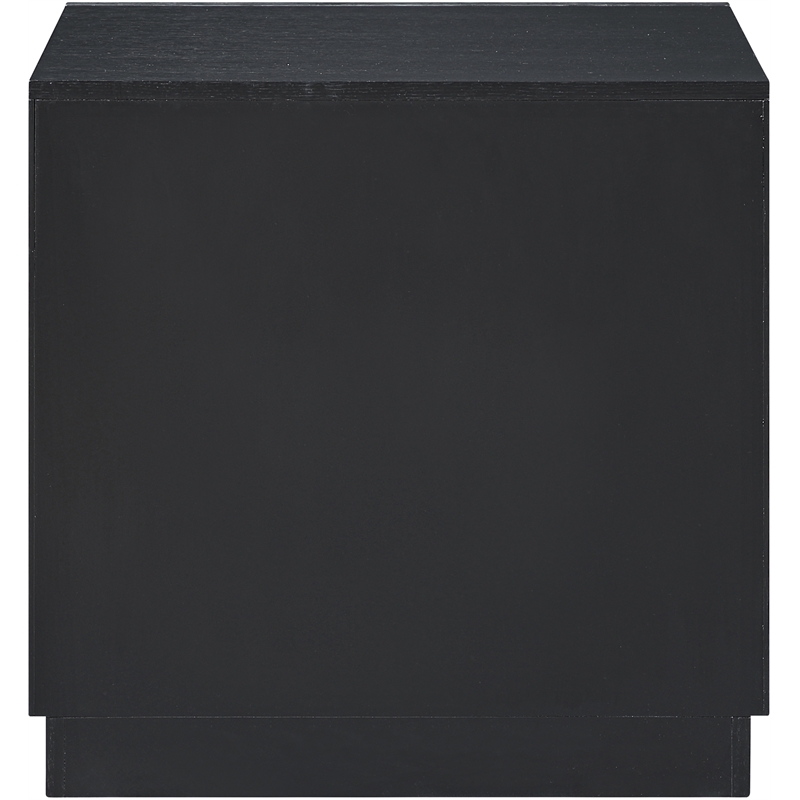 Meridian Furniture Weave Black Oak Veneer Night Stand