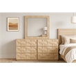 Meridian Furniture Weave Natural Oak Veneer Mirror