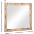 Meridian Furniture Weave Natural Oak Veneer Mirror