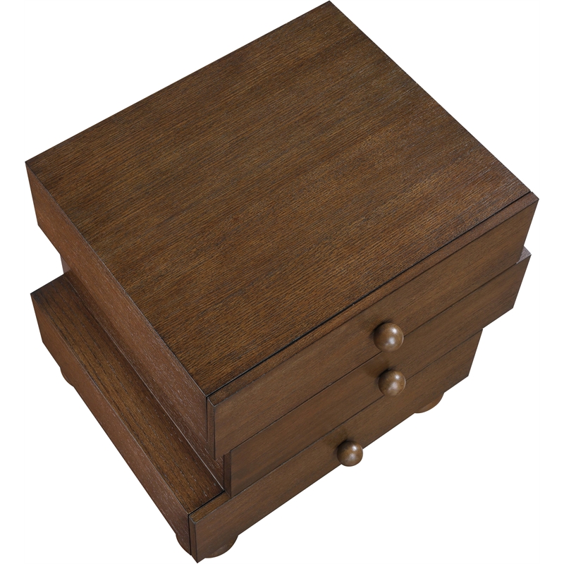 Meridian Furniture Askew Brown Oak Veneer Night Stand