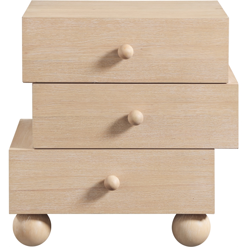 Meridian Furniture Askew Natural Oak Veneer Night Stand
