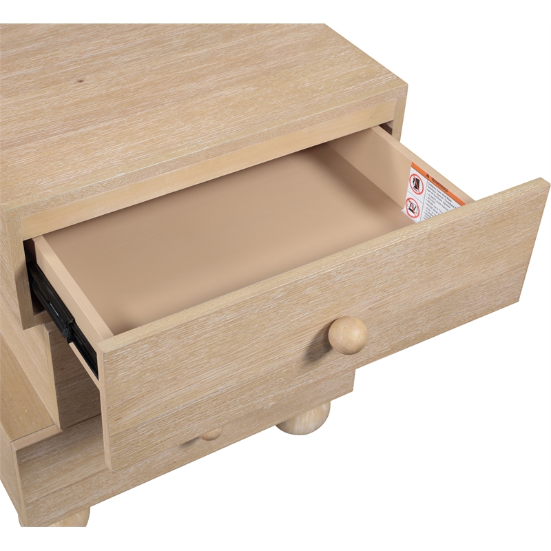 Meridian Furniture Askew Natural Oak Veneer Night Stand