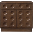 Meridian Furniture Compass Brown Oak Veneer Night Stand