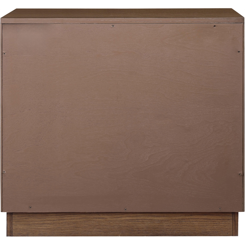 Meridian Furniture Compass Brown Oak Veneer Night Stand