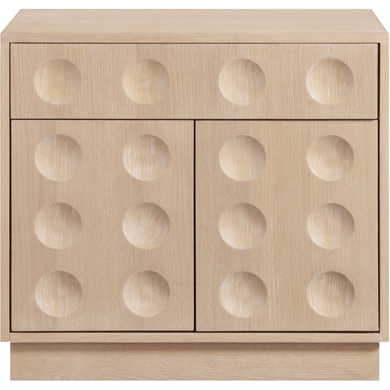 meridian furniture compass natural oak veneer night stand