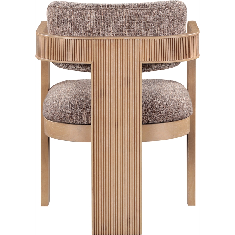 Meridian Furniture Sacha Brown Linen Textured Fabric Dining Chair (Set of 2)