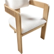 Meridian Furniture Sacha Cream Linen Textured Fabric Dining Chair (Set of 2)