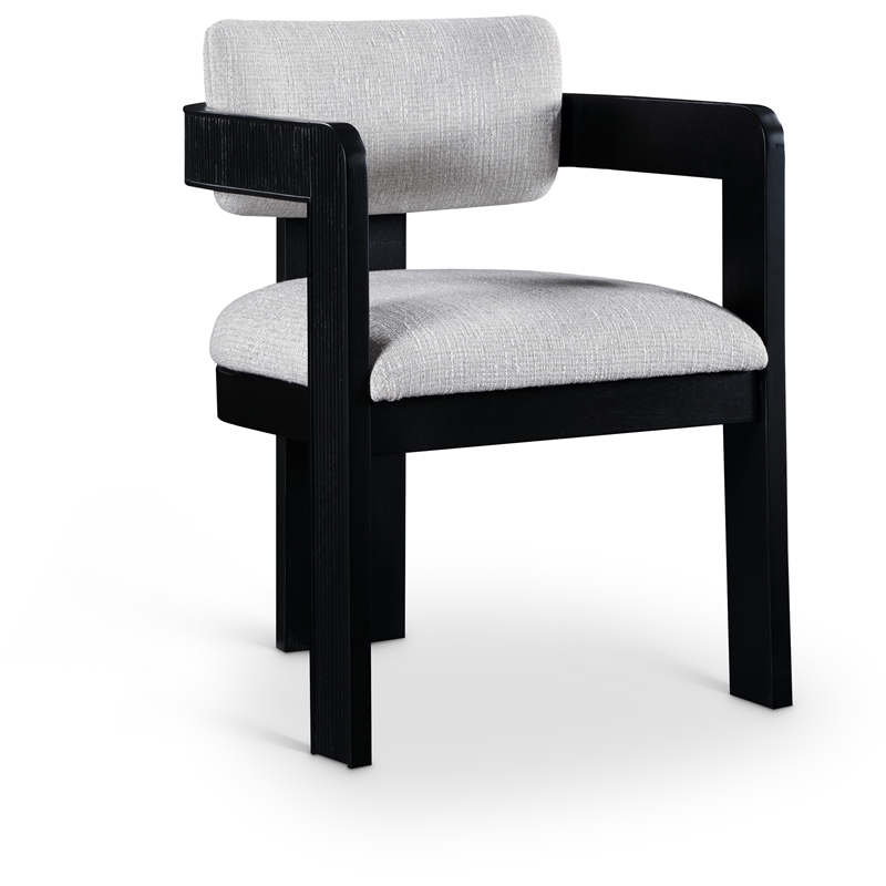 Meridian Furniture Sacha Grey Linen Textured Fabric Dining Chair (Set of 2)