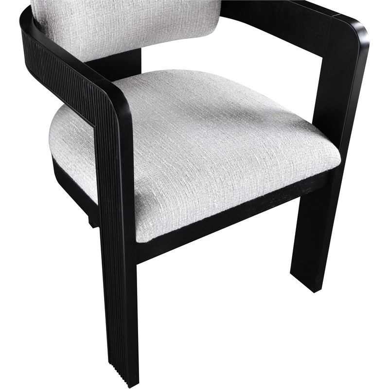 Meridian Furniture Sacha Grey Linen Textured Fabric Dining Chair (Set of 2)
