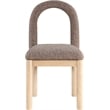 Meridian Furniture Conrad Brown Linen Textured Fabric Dining Chair