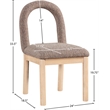 Meridian Furniture Conrad Brown Linen Textured Fabric Dining Chair