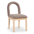 Meridian Furniture Conrad Brown Linen Textured Fabric Dining Chair