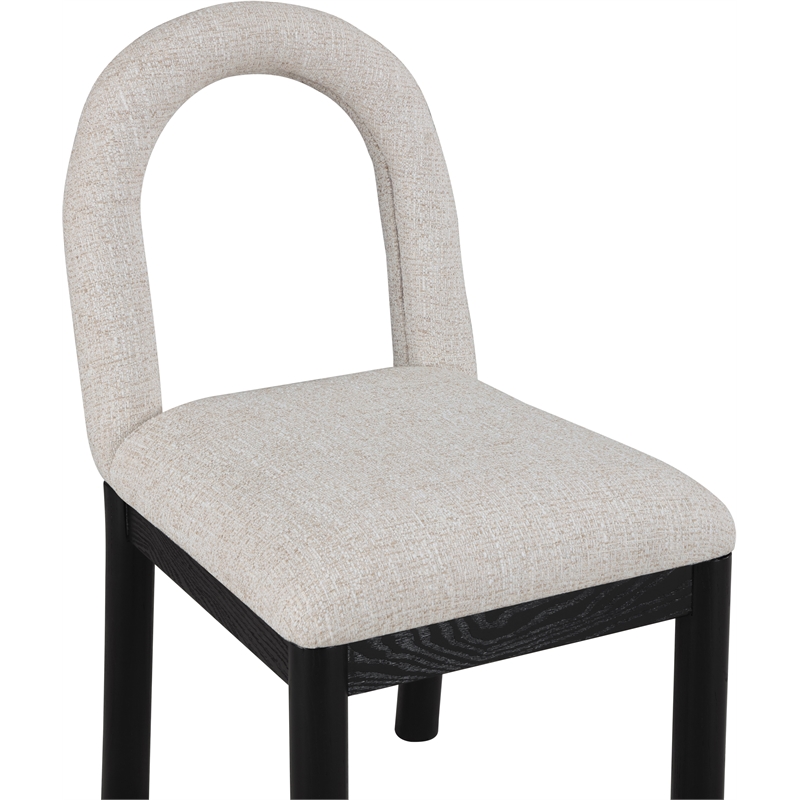 Meridian Furniture Conrad Beige Linen Textured Fabric Dining Chair