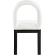 Meridian Furniture Conrad Cream Linen Textured Fabric Dining Chair