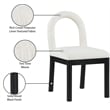 Meridian Furniture Conrad Cream Linen Textured Fabric Dining Chair