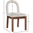 Meridian Furniture Conrad Beige Linen Textured Fabric Dining Chair