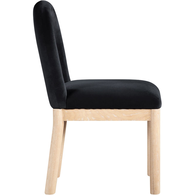 Meridian Furniture Conrad Black Velvet Dining Chair