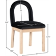 Meridian Furniture Conrad Black Velvet Dining Chair