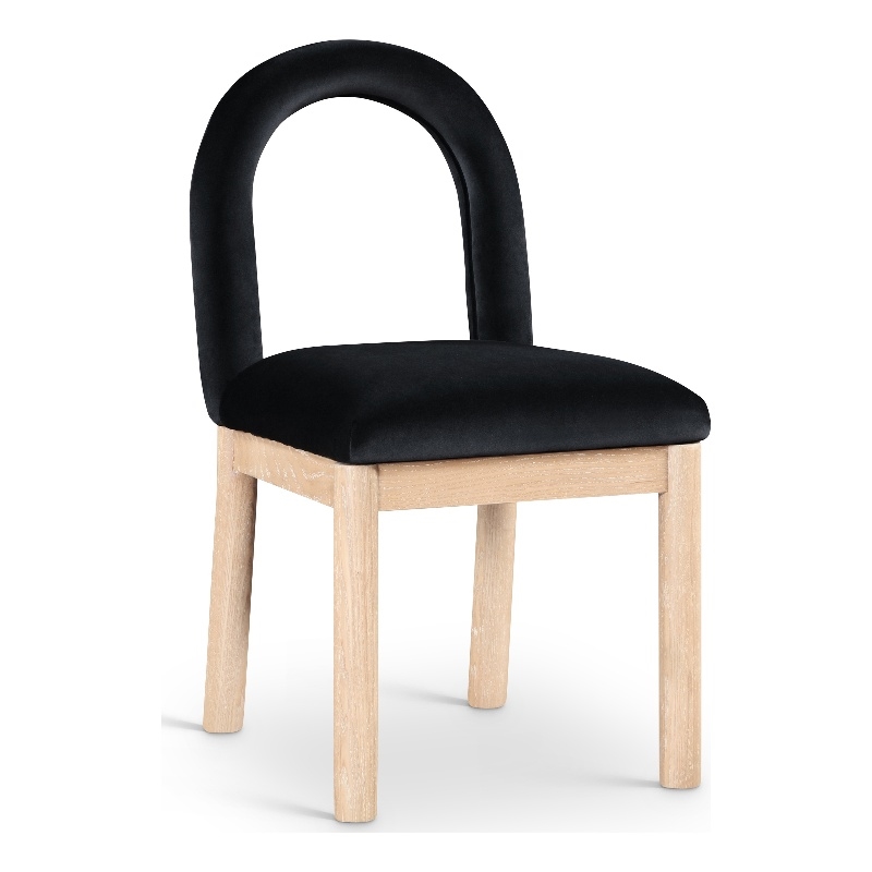 Meridian Furniture Conrad Black Velvet Dining Chair