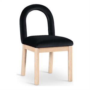 Meridian Furniture Conrad Black Velvet Dining Chair