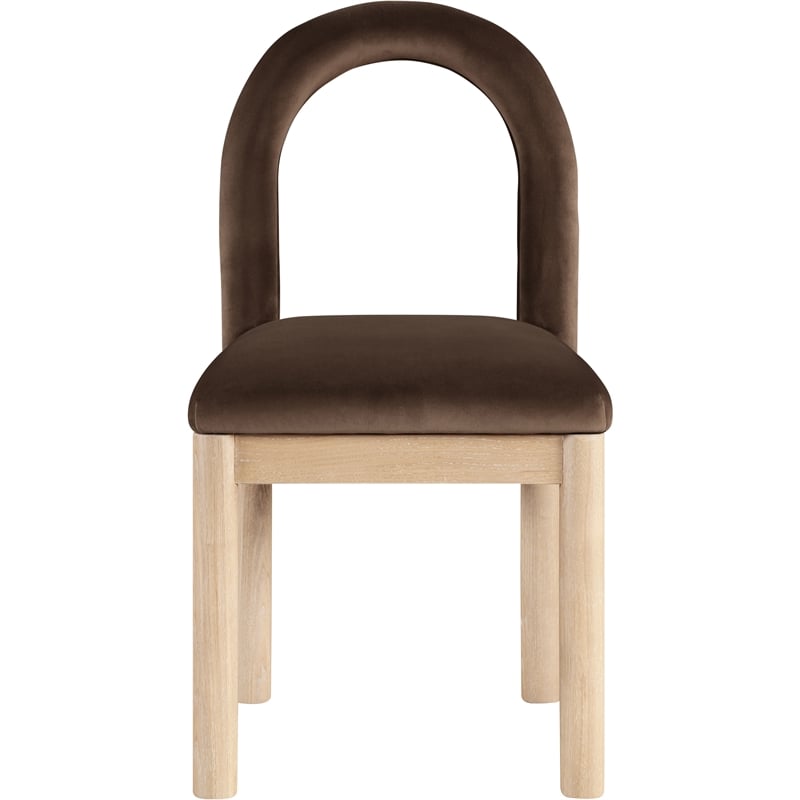 Meridian Furniture Conrad Brown Velvet Dining Chair