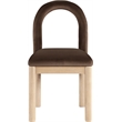 Meridian Furniture Conrad Brown Velvet Dining Chair