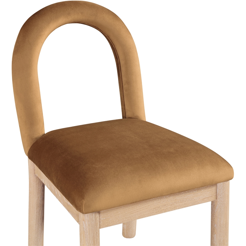 Meridian Furniture Conrad Saddle Velvet Dining Chair