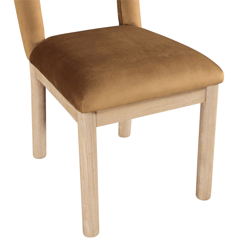 Meridian Furniture Conrad Saddle Velvet Dining Chair