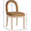 Meridian Furniture Conrad Saddle Velvet Dining Chair