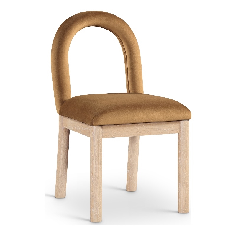 Meridian Furniture Conrad Saddle Velvet Dining Chair
