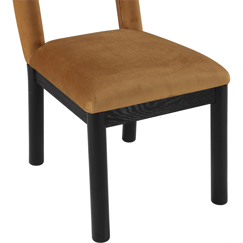 Meridian Furniture Conrad Saddle Velvet Dining Chair