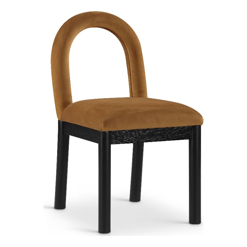 Meridian Furniture Conrad Saddle Velvet Dining Chair