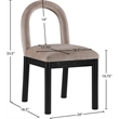 Meridian Furniture Conrad Taupe Velvet Dining Chair