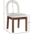 Meridian Furniture Conrad Cream Velvet Dining Chair