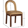 Meridian Furniture Conrad Saddle Velvet Dining Chair