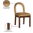 Meridian Furniture Conrad Saddle Velvet Dining Chair