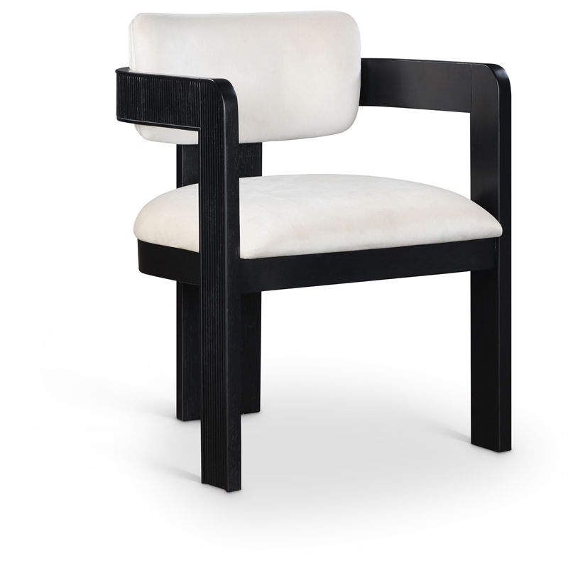 Meridian Furniture Sacha Cream Velvet Dining Chair (Set of 2)