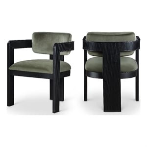 Meridian Furniture Sacha Green Velvet Dining Chair (Set of 2)