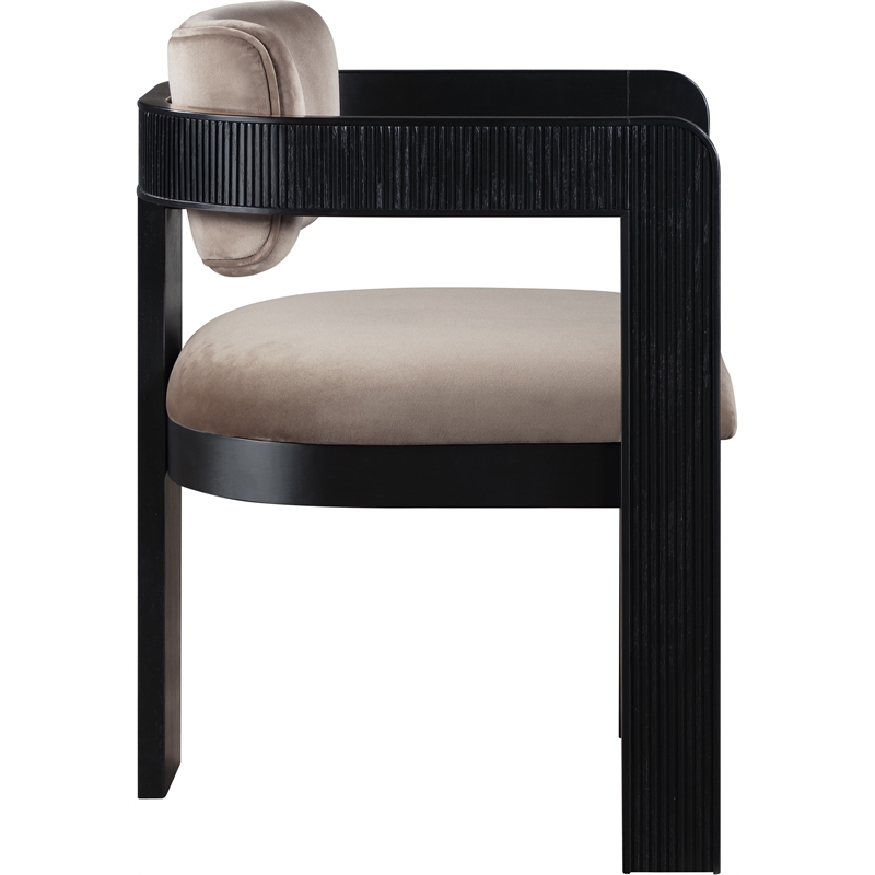 Meridian Furniture Sacha Taupe Velvet Dining Chair (Set of 2)