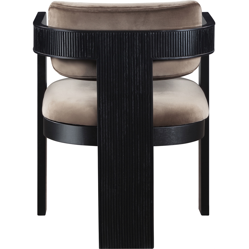 Meridian Furniture Sacha Taupe Velvet Dining Chair (Set of 2)