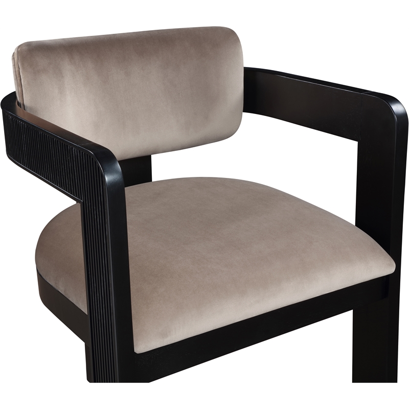 Meridian Furniture Sacha Taupe Velvet Dining Chair (Set of 2)