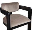 Meridian Furniture Sacha Taupe Velvet Dining Chair (Set of 2)