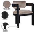 Meridian Furniture Sacha Taupe Velvet Dining Chair (Set of 2)